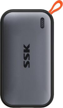 SSK Portable SSD 250GB External Solid State Hard Drive USB C Up to 1050MB/s